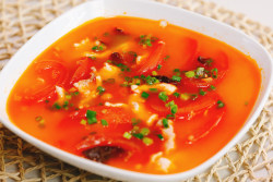 西红柿肉片汤