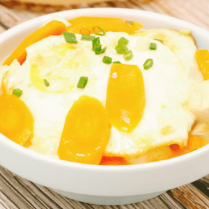 胡萝卜炖鸡蛋豆腐