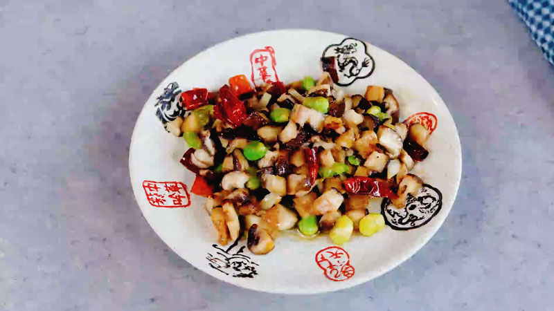 毛豆炒香菇