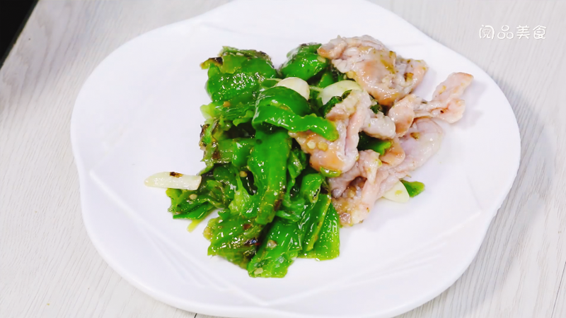 擂辣椒炒肉做法步骤：7